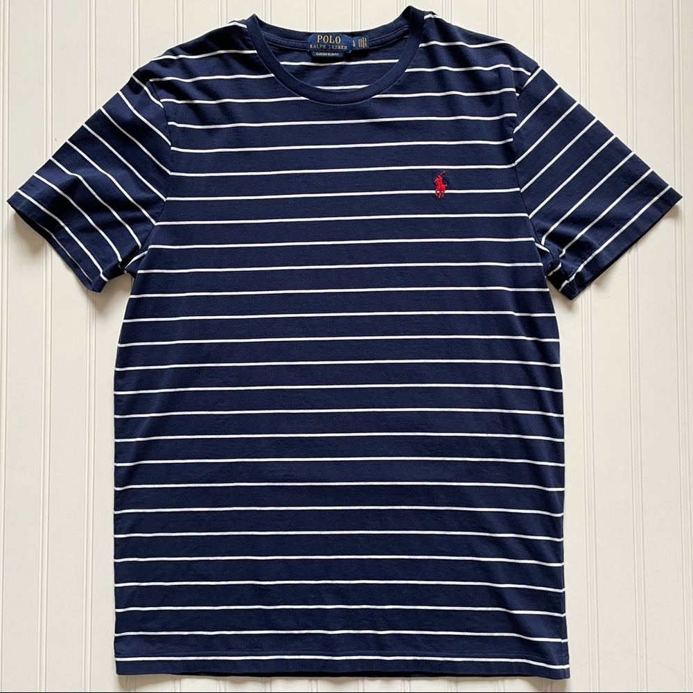 POLO Ralph Lauren Crew Neck Short Sleeve T Shirt!   L   Custom Slim Fit - Picture 5 of 5